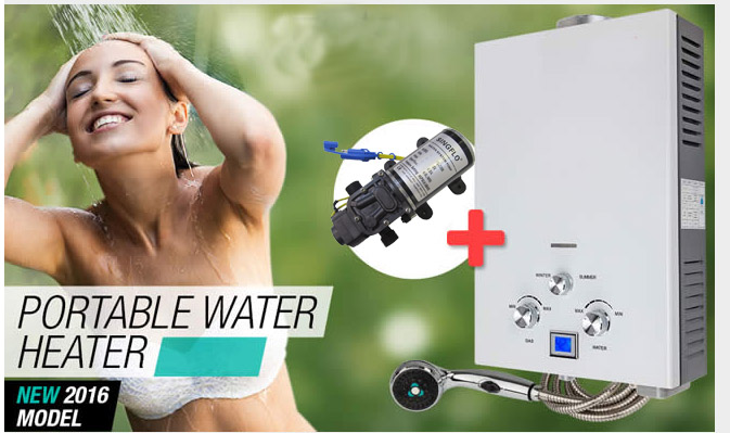 Portable water heater pump